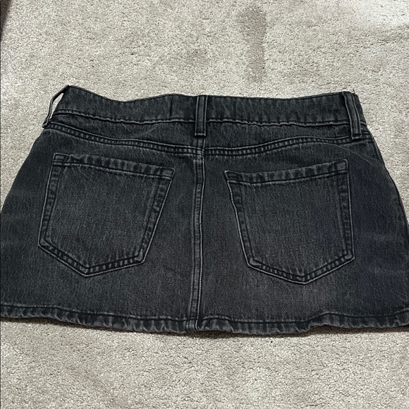 Classic Black Denim Skirt with built in shorts - Picture 3 of 4